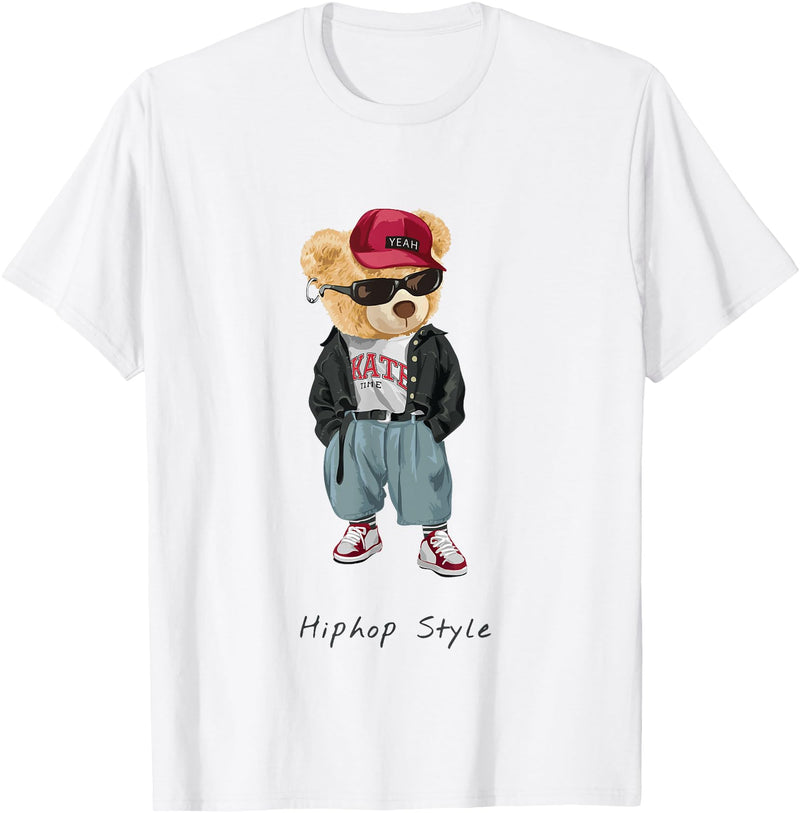 Funny Teddy Bear T-Shirt - White