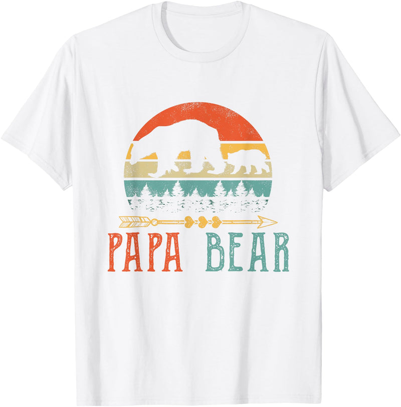 Father's Day Shirts Dad Gifts Papa Bear Daddy Funny Mens Fathers Day Gift-Idea T-Shirt - White