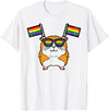 Gay Pride Shirts LGBTQ Ally LGBT Men Women Gift Gay Guinea Pig Rainbow Flag LGBT Pride Month Men Women Kids T-Shirt - White