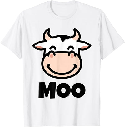 Cartoon Cow Face T-Shirt