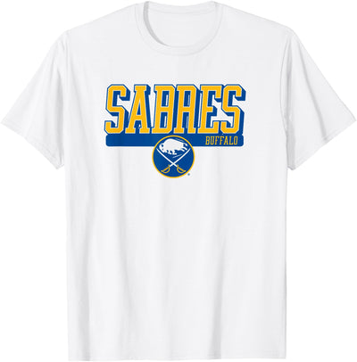 Cow Buffalo Sabres Faceoff White Nhl Officially T-Shirt