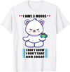 Funny Bear I Have 3 Moods Tee Shirt Bear I Have 3 Moods Idon't Know I Don't Care And Idgaf T-Shirt - White