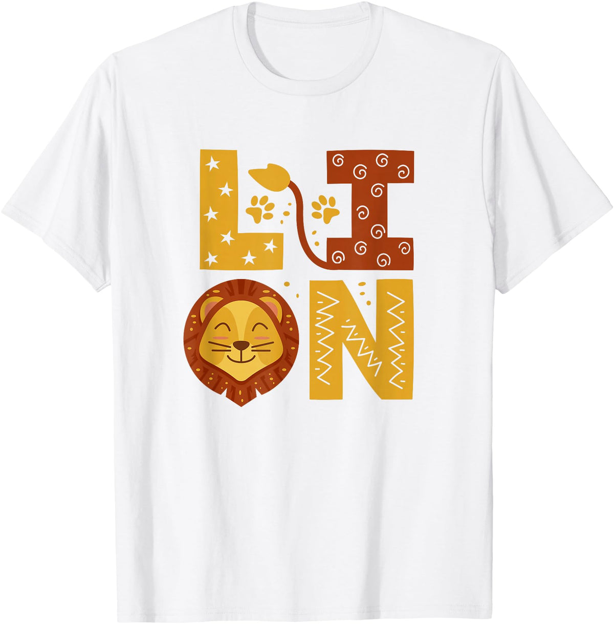 SHIRTSIDE Lion Lion Wild Animal Lover T-Shirt - White