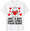 Cute Polar Bear Gifts And Tees Just A Boy Who Loves Polar Bears T-Shirt - White
