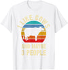 Funny Cows Lover Vintage Theme Gifts I like Cows and maybe 3 people funny vintage Farm theme T-Shirt - White