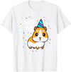 Guinea Pig Birthday by Joy Haus Guinea Pig Birthday Party Wheek Kids 6 Year Old 6th Outfit T-Shirt - White