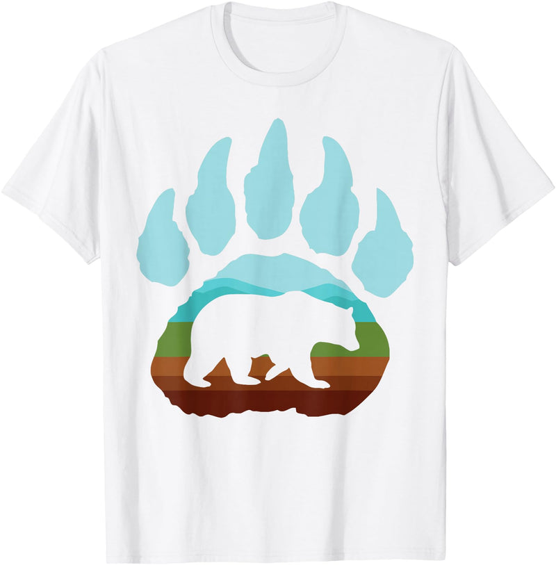 Big Bear Grizzly Paw Gift Design Big Texas Bear Claw Gift Design Idea For Bear Fans T-Shirt - White