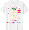 Llamazing Birthday Party Outfit Llama Lovers Mom Of The Birthday Girl Cute Mama Llama Alpaca Llamazing T-Shirt - White