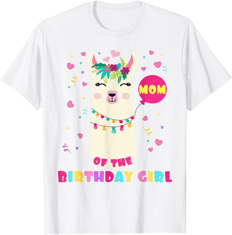 Llamazing Birthday Party Outfit Llama Lovers Mom Of The Birthday Girl Cute Mama Llama Alpaca Llamazing T-Shirt - White