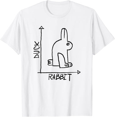 Duck Rabbit Illusion Line Drawing T-Shirt