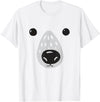 Polar Bear Halloween Animal Costume Top Polar Bear Kids Costume Bear Face Cool Zoo Polar Bear T-Shirt - White