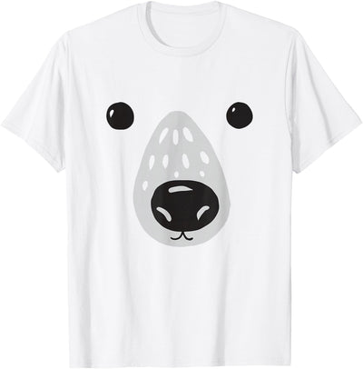 Polar Bear Kids Costume Bear Face Cool Zoo Polar Bear T-Shirt