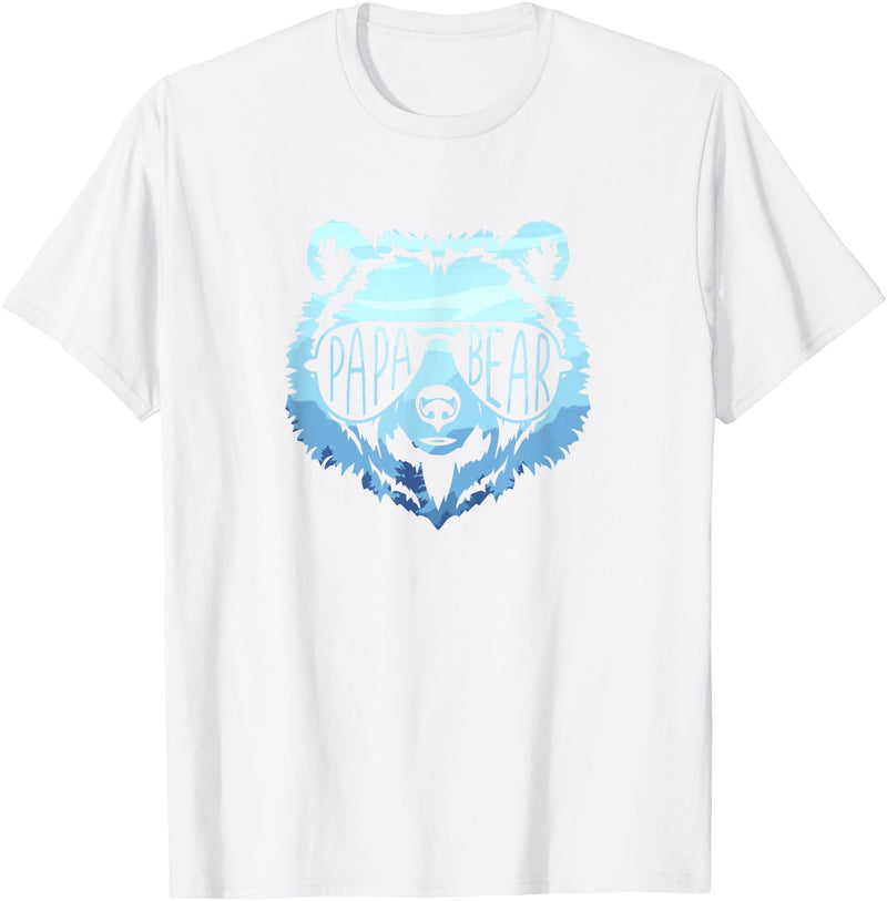 papa Grizzly in sunglasses Papa Bear Vintage Graphic T-Shirt - White