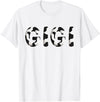 Cow Pattern Print Family Matching Birthday Shirts Cow Gigi Birthday Family Matching Mothers Day Boy Girl Farm T-Shirt - White