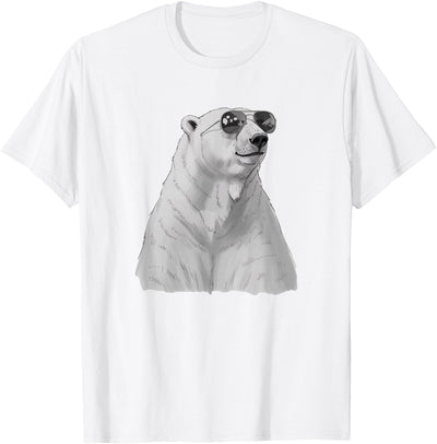 Cool Polar Bear with Sunglasses Arctic Wildlife Design T-Shirt