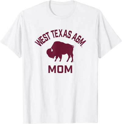 Cow Campus Lab West Texas a Wtamu Buffaloes Arched Mom T-Shirt