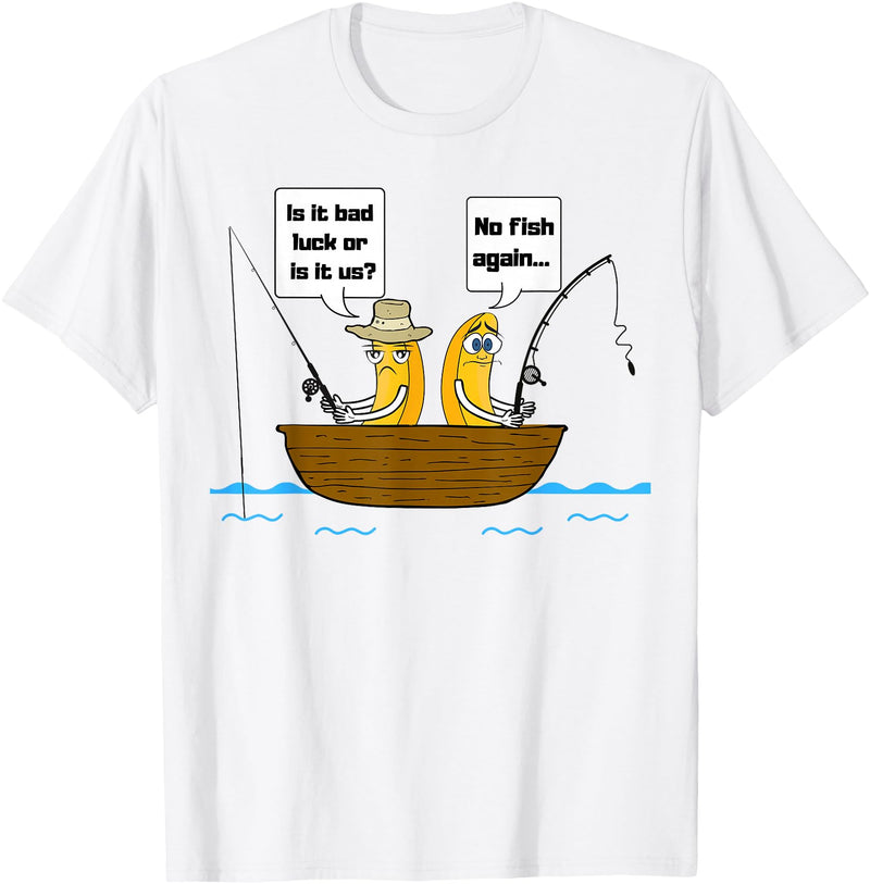 Lord of Leisure No Bananas on the Boat Fishing T-shirt T-Shirt - White