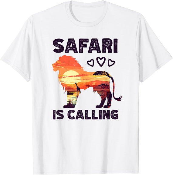 Special Lion Safari Gifts Lion Safari Is Calling T-Shirt - White