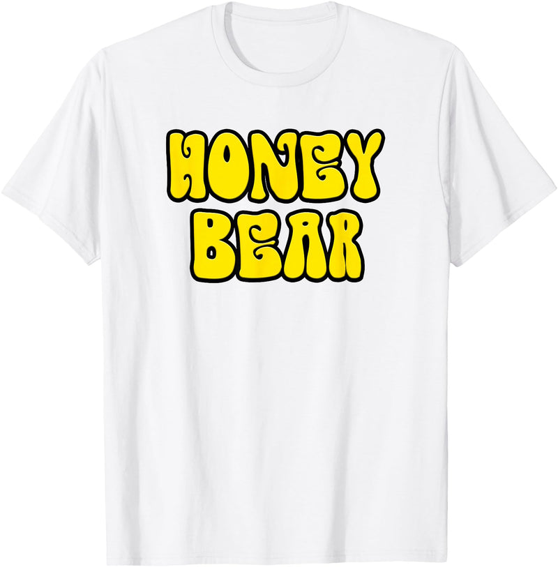 Classic 70's Retro Vintage Hippie Honey Designer Classic 70s Retro Vintage Hippie Honey Bear T-Shirt T-Shirt - White