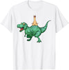 cute funny Llama Gifts and more Alpaca Llama riding Dinosaur T-Rex T-Shirt - White