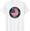 Bear Lake Souvenir Cabin Bear Lake - Patriotic Idaho Souvenir T-Shirt - White