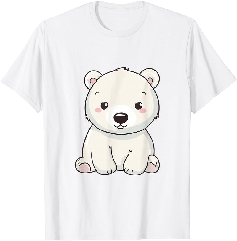 Polar Bears Shirts Cute Kawaii Polar Bears Lovers Gifts, White Bears T-Shirt - White