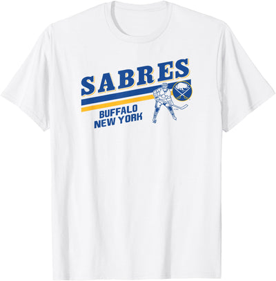 Cow Buffalo Sabres Player White Officially T-Shirt