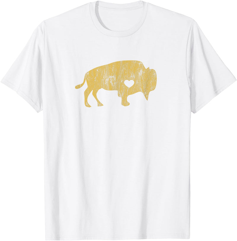 I Love Wild Buffaloes Gift Company I Love Buffaloes Golden Buffalo Bison Lover Gift Ideas T-Shirt - White
