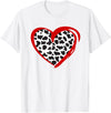 Cow Pattern Clothing for Cow Lover Heart Cow Print T-Shirt - White