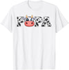 ETHRLO cow im one birthday decorations Shirts Papa Cow Print Cowboy Animal Pattern Farmer Cow Father Papa T-Shirt - White