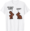 Chocolate Easter Bunnies Funny Rabbit Bunny Candy Men Women T-Shirt in White