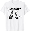 Cow Pi Day Designs Cow Pattern Pi Day Symbol - Cowpie Math Lover T-Shirt - White