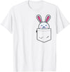 Bunny in Pocket Rabbit Lover Gifts for Women Men Kids T-Shirt (White) in White