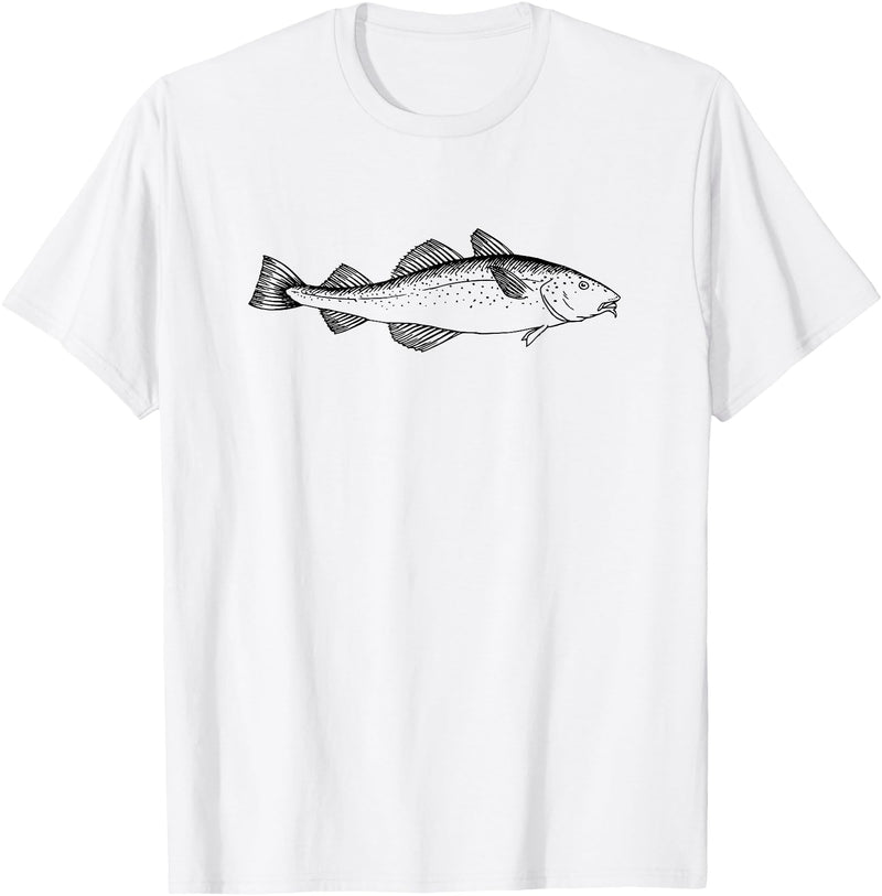 Fishing Cod Fish Cod Fish Graphic Fisherman T-Shirt - White