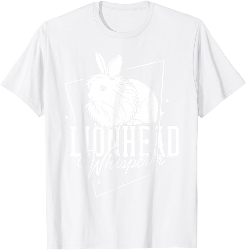Lionhead Rabbit Gift Bunny Funny T-Shirt in White
