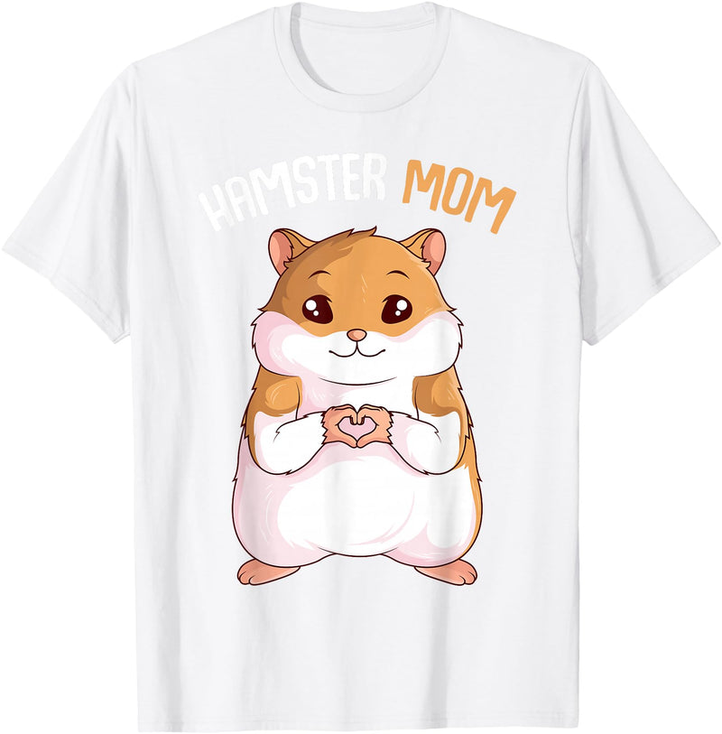 Women's Hamster Mom Hammy Girls T-Shirt - White