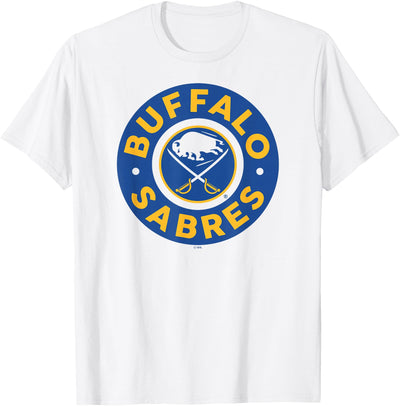 Cow Buffalo Sabres Symbol White Officially T-Shirt