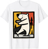 Utschki Bratschki Ice Bear Ice Skating Cartoon Graphic T-Shirt - White