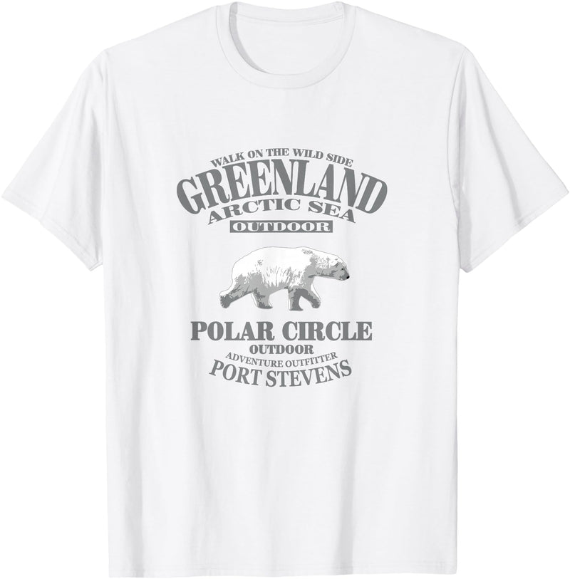 Port Stevens P.S.75 Design Greenland Polar Bear T-Shirt - White