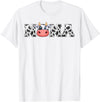 ETHRLO cow im one birthday decorations Shirts Nana Cow Print Cowboy Animal Pattern Farmer Cow Nana T-Shirt - White