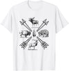 Moose Buffalo Bear Elk Wildlife Animals Moose Buffalo Bear Elk Wildlife Outdoorsman T-Shirt - White