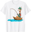 SubliminalFantasy Co. Llama Fishing Llama Fisherman Boat Fishing Lovers T-Shirt - White