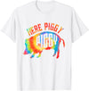 Here Piggy Piggy Design Here Piggy Piggy Funny Pig T-Shirt - White