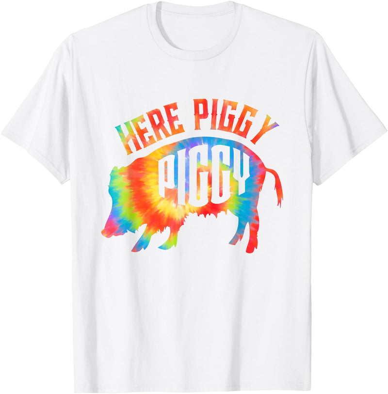 Here Piggy Piggy Design Here Piggy Piggy Funny Pig T-Shirt - White