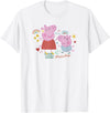 Peppa Pig Unisex-Kids Blue Cartoon T-Shirt, Small - White