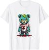 The Big Teddy Bear Crew Teddy Bear Scary Zombie Halloween Costume T-Shirt - White