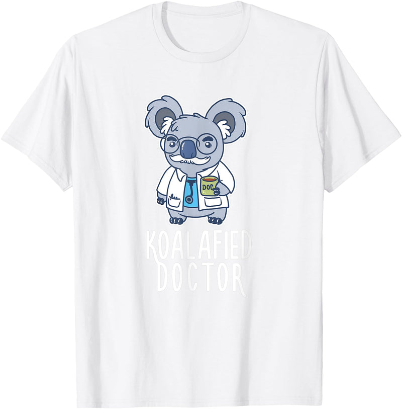 Koalafied Doctor Apparel Koalafied Doctor Koala Bear Animal Lover Nurse T-Shirt - White