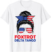 Messy Bun Bear Foxtrots Deltas Tangos Funny Tees Messy Bun Foxtrots Deltas Tangos Bear Foxtrots Deltas Tango T-Shirt - White