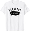 Cotton Canvas Barbecue Is Not A Verb Funny Southern Food Pork BBQ Pig T-Shirt - White