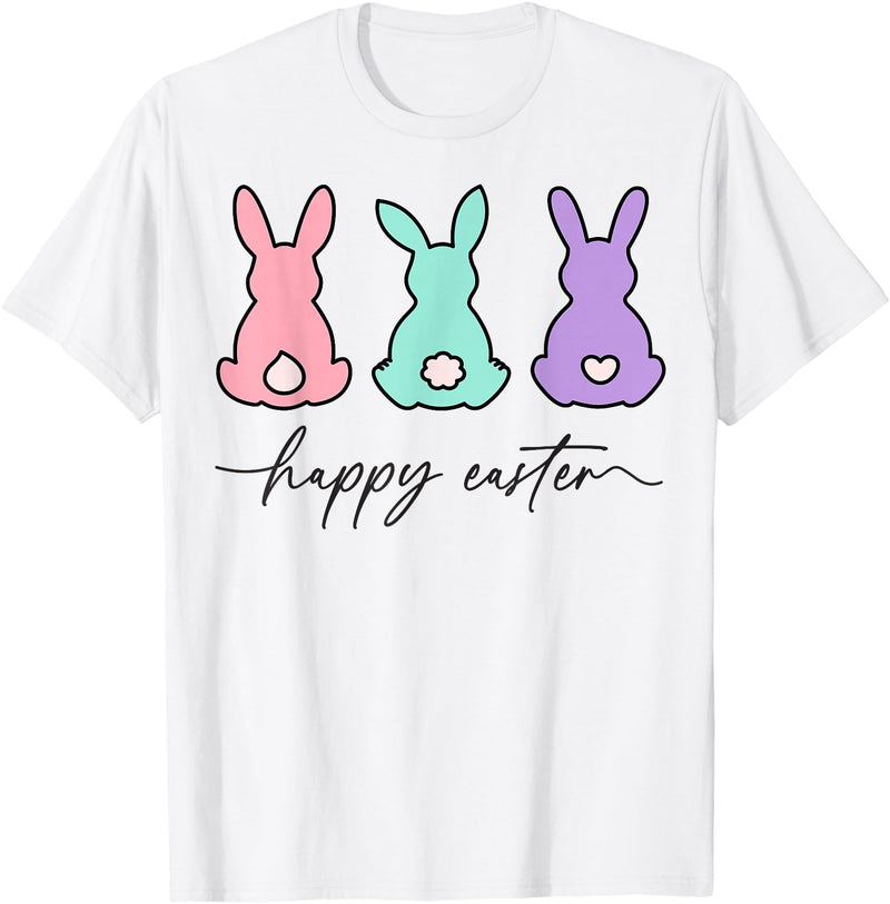 Happy Easter Bunny Rabbit Egg Hunt for Men, Women and Kids T-Shirt in White